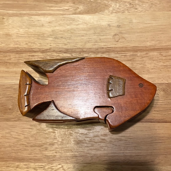Other - Wooden Fish Puzzle with Hidden compartment